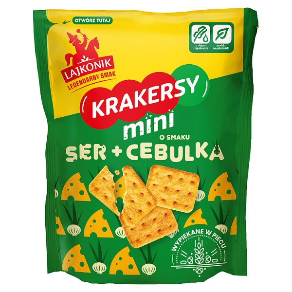 Lajkonik Krakers mini o smaku ser+cebulka 100 g