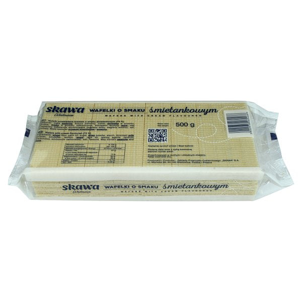 Wadowice Skawa Wafelki o smaku śmietankowym 500 g