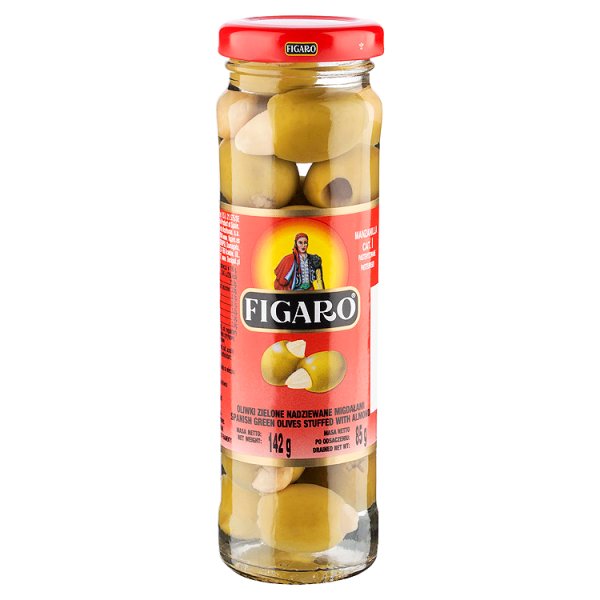 Figaro Oliwki zielone nadziewane migdałami 142 g