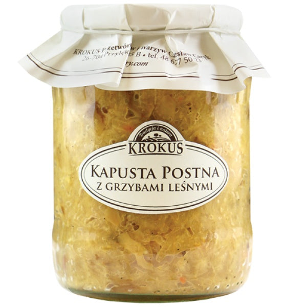 Kapusta postna z grzybami leśnymi