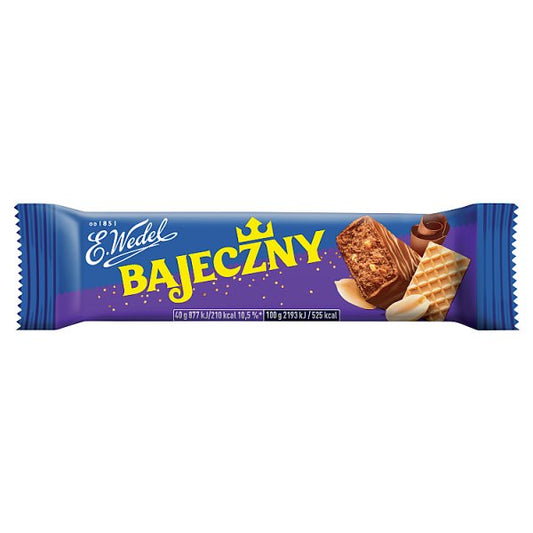 E. Wedel Bajeczny Baton orzechowy arachidowy z dodatkiem wafelków w mlecznej czekoladzie 40 g