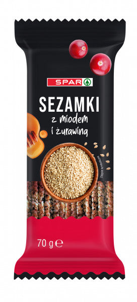 Sezamki Spar z miodem i żurawiną