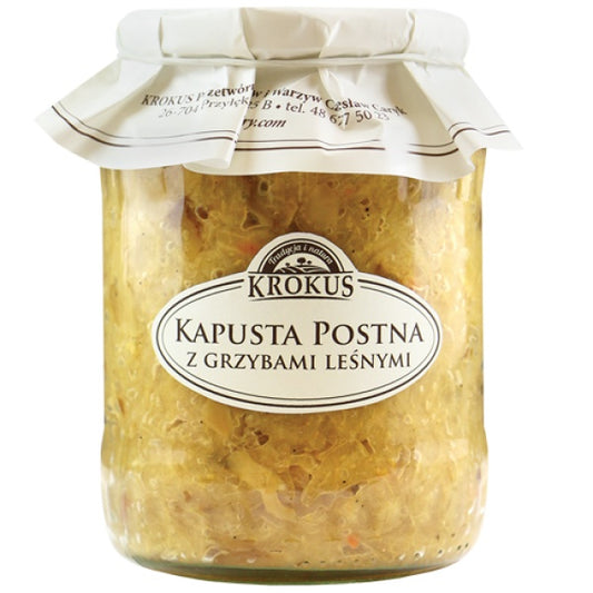 Kapusta postna z grzybami leśnymi
