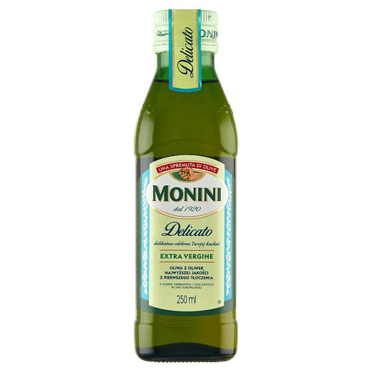 Monini Delicato Oliwa z oliwek najwyższej jakości z pierwszego tłoczenia 250 ml